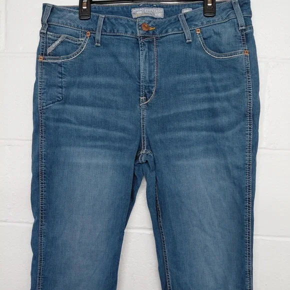 Ariat Rebar Perfect Rise Boot Jeans Womens Size 20WR Malibu Blue Riveter - Picture 2 of 16